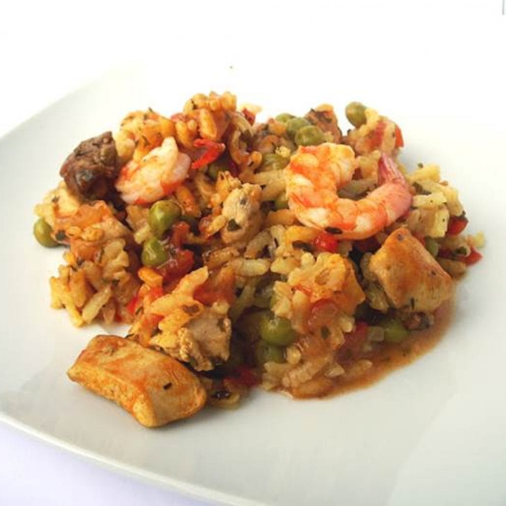 Paella_frango_camarao_ Receitas Para Todos os Gostos